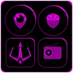 black and purple icon pack android application logo